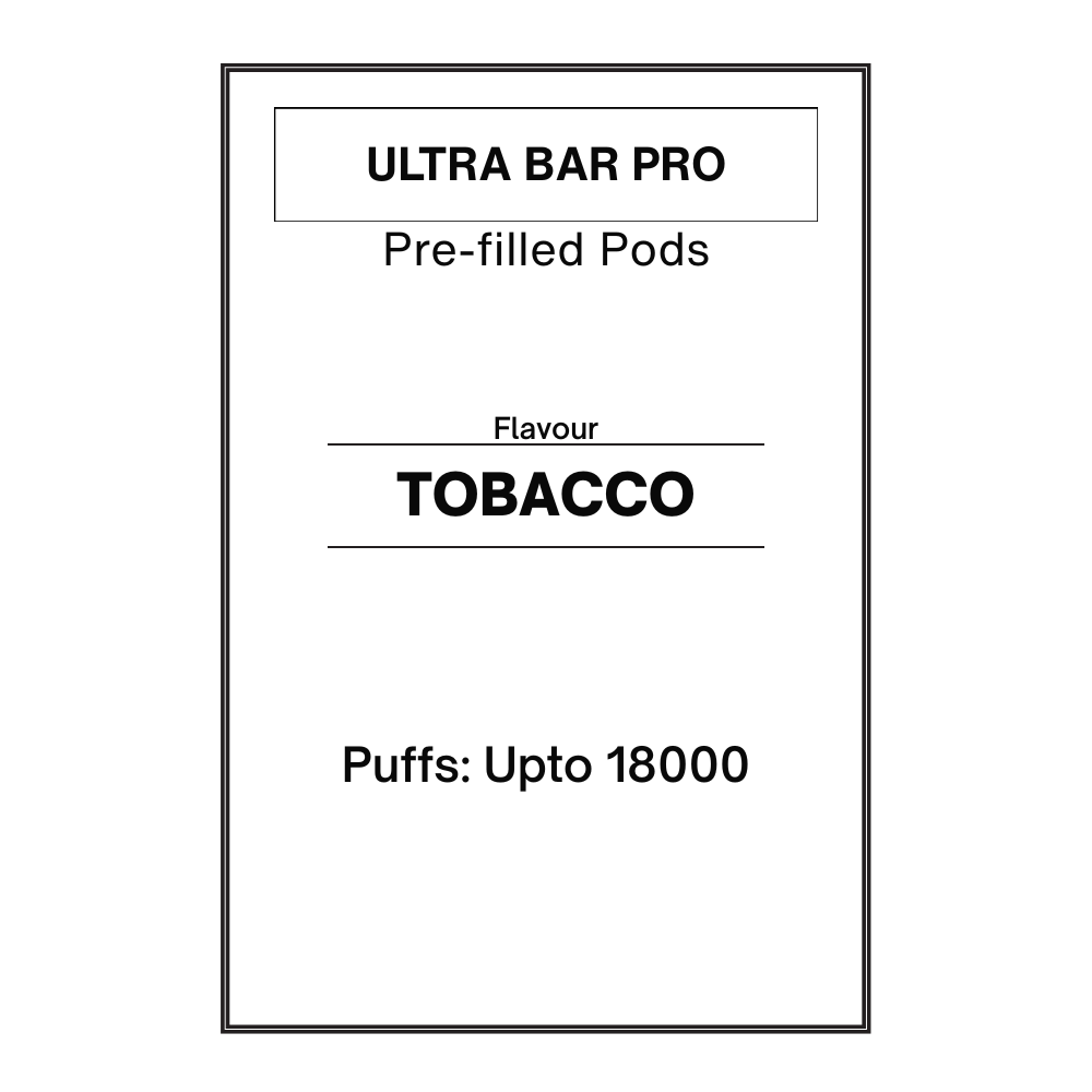 Tobacco -Ultra Bar PRO Pre-filled Pod 0mg/mL Tobacco -Ultra Bar PRO Pre-filled Pod 0mg/mL