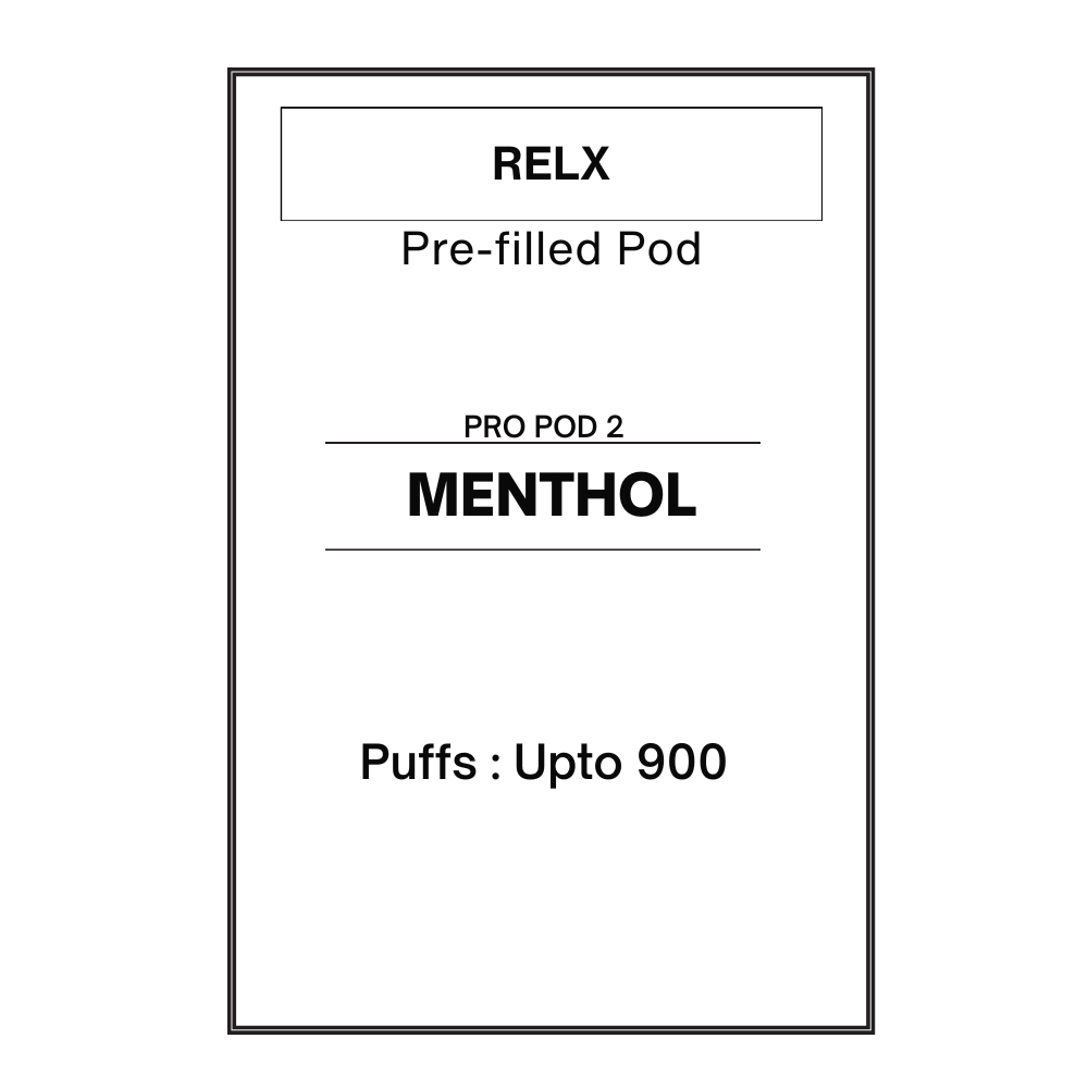 Menthol - RELX Pod Pro 2 Pre-filled Pods 28.5mg/mL Menthol - RELX Pod Pro 2 Pre-filled Pods 28.5mg/mL