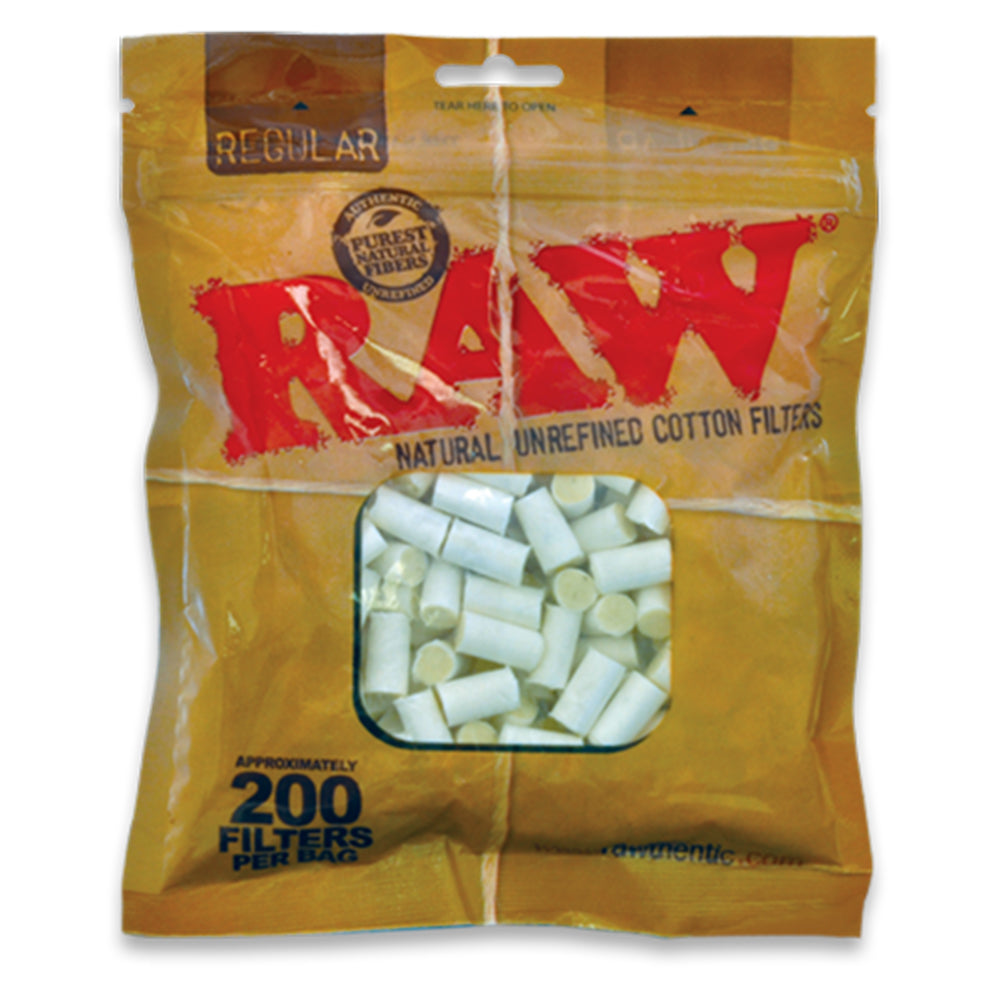 can you use cotton as a cigarette filter Raw Regular Cotton Filter 200 Per Bag