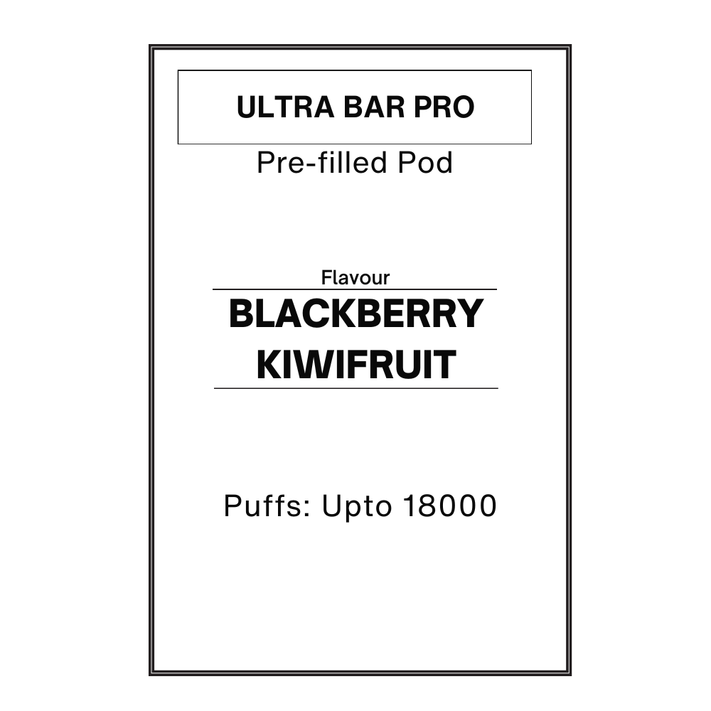 Blackberry Kiwifruit -Ultra Bar PRO Pre-filled Pod 28.5mg/mL