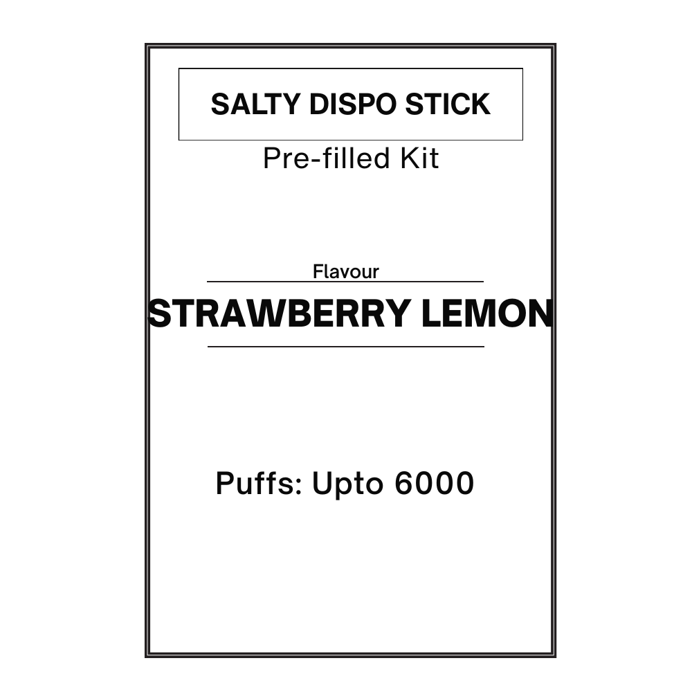 Strawberry Lemon- Salty Dispo Stick Pre-filled Kit 28.5mg/mL Strawberry Lemon- Salty Dispo Stick Pre-filled Kit 28.5mg/mL