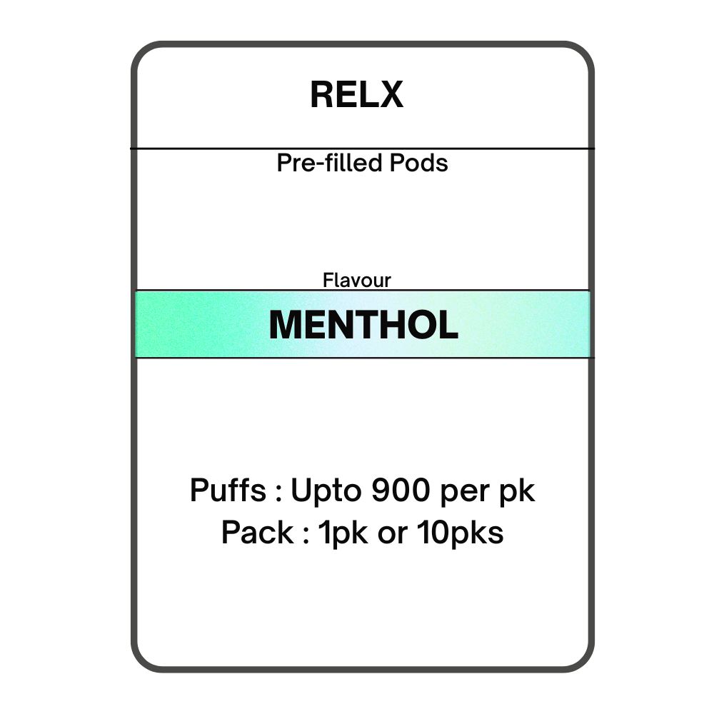 how many ml in a relx pod Menthol