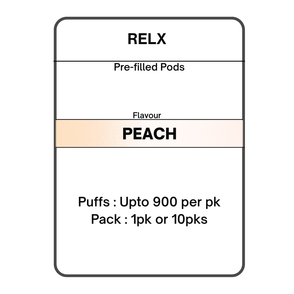 relx how many puffs per pod Peach