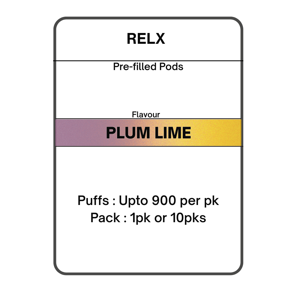 relx puffs per pod Plum Lime