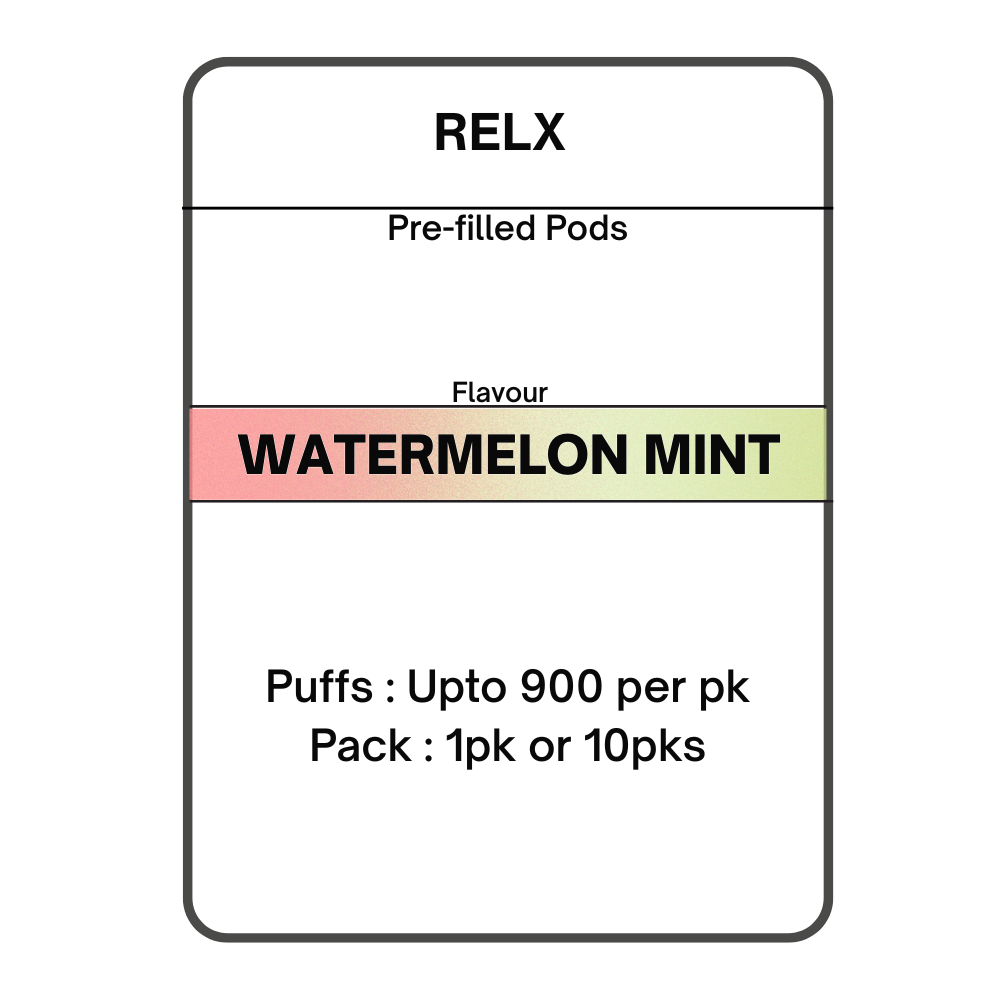 relx puffs per pod Watermelon Mint