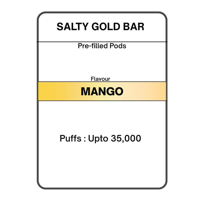 Salty GOLD Bar Pre-filled Pods 6mg/mL