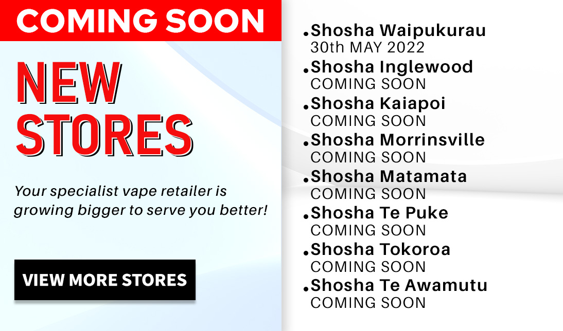 New Shosha Specialist Vape Shop List Banner